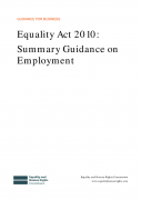 Equality Act 2010: Summary Guidance on Employment